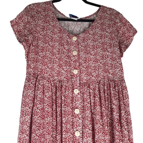 Sycamore Short Sleeve Floral Babydoll Midi Dress - Picture 4 of 14